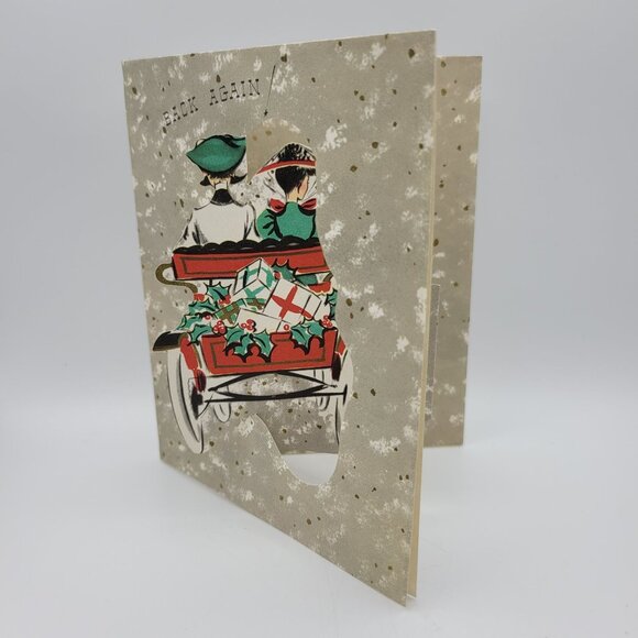 Vintage Christmas Greeting Card Nostalgic Holiday Design Cardinal Creation 353 - Picture 2 of 6